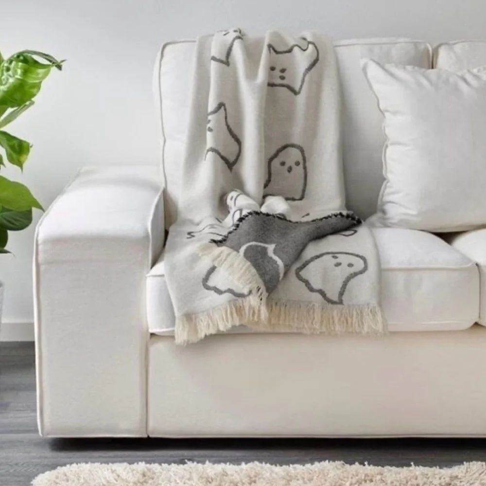 IKEA Kustfyr Cotton Ghost Blanket